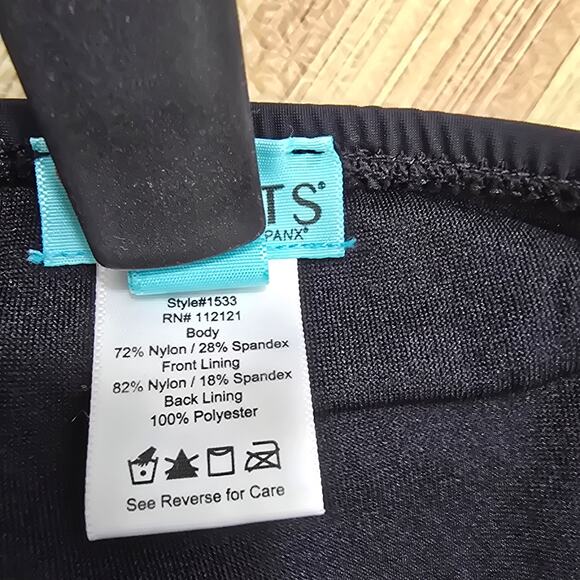 Assets by Spanx Black Skirted Swim Bottom Skort Size XL - Picture 4 of 6